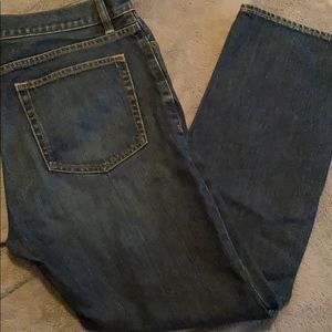 Vintage slim straight blue jeans